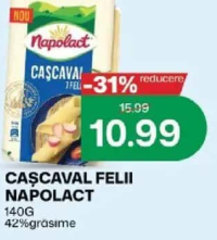 Napolact Cașcaval felii 140G 42% grăsime
