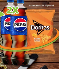 Pepsi / Mirinda / Mountain Dew Băutură carbogazoasă 2x1.25L + Doritos Tortilla Chips diverse sortime