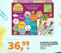 Carnețelul cu activități Joc de creație și gândire 32 planșe 6 markere