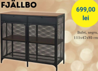 FJÄLLBO Bufet, negru, 111x47x95 cm