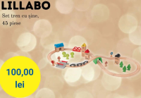 LILLABO Set tren cu șine, 45 piese