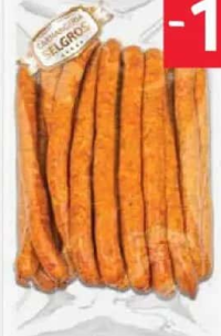 Carmangeria Selgros Cărnăciori de porc afumați per kg