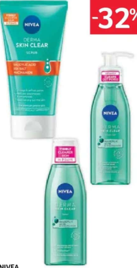 Nivea DermaSkin Gel curățare / Scrub / Loțiune tonică facială 150/ 200 ml