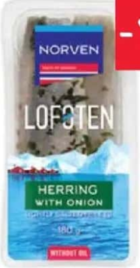 NORVEN File de hering marinat cu ceapă 180 g