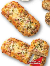 Minipizza cu brânză Monterey Jack, mozzarella și bacon proaspăt coaptă 143 g