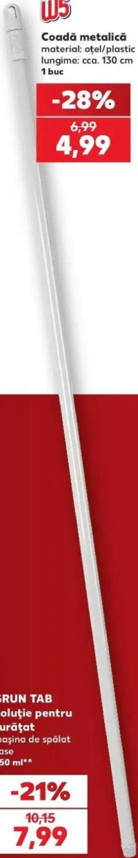 W5 Coadă metalică 130 cm 1 buc