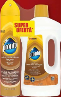 PRONTO Spray pentru lemn / multisuprafețe 300 ml + Detergent pentru suprafețe lemn curat 750 ml
