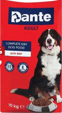 Dante Hrană uscată pentru câini adulți cu vită 10 kg