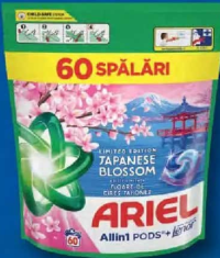 Ariel Detergent capsule Japanese blossom 60 de bucăți