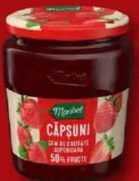 MARIBEL Gem extra de căpșuni 50% conținut de fruct 450 g