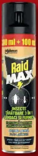 RAID MAX Spray împotriva insectelor târâtoare 400 ml