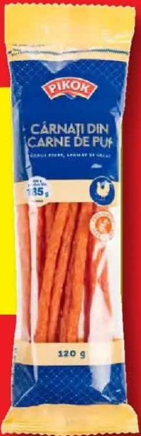 PIKOK Cârnați sticks de pui 120 g