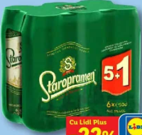 STAROPRAMEN Bere blondă (5+1) x 0,5 L