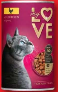 MY LOVE Hrană umedă pentru pisici 75% carne și derivate de origine animală 415 g
