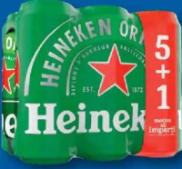 Heineken Bere blondă alc. 5% vol. (5+1) x 0,5 L