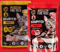 COSHIDA PURE TASTE Supă pentru pisici, cu legume pui / vită 85 g