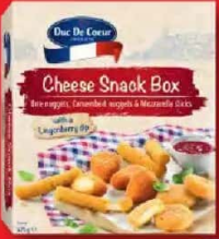 DUC DE COEUR Snack box cu nuggets din brânză include sos 425 g