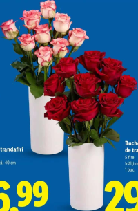 Buchet de trandafiri maxi 5 fire 1 buc.