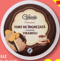 Gelatelli Tort de înghețată cu gust de Tiramisu 2 L