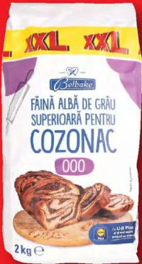 BELBAKE Făină albă de grâu 000 2 kg