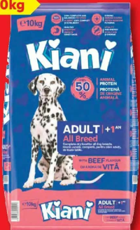 KIANI Hrană uscată pentru câini vită 10 kg