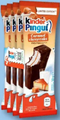 Kinder Pingui Prăjitură cu aromă de Caramel Cheesecake 4 x 30 g