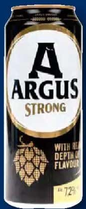 ARGUS Bere blondă Strong alc. 7,2% vol. 0,5 L