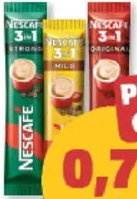 Nescafe 3in1 Băutură Instant mild 15 g / strong 14 g / original 16,5 g