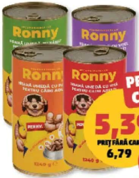 Ronny HRANĂ UMEDĂ PENTRU CÂINI diverse sortimente 1.24 kg