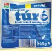 PRIVAT brânză de vacă semidegresată 225g