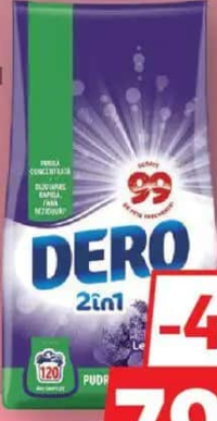 Dero 2in1 Detergent Automat Levănțică și Iasomie 120 Spălări 9kg