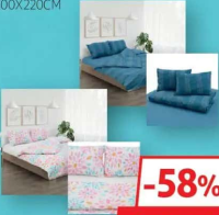 Lenjerie de pat XXL microfibră 4 piese 200x220cm