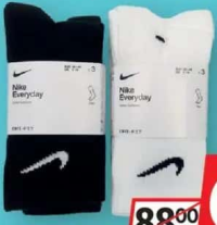 Nike Set 3 perechi șosete tenis unisex S-L