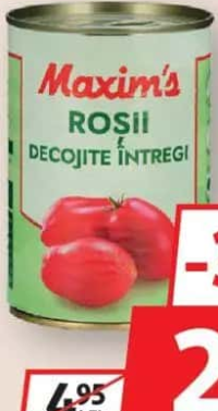 Maxim's Roșii Decojite Întregi 400g