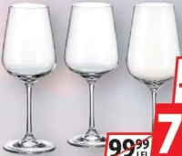 Bohemia Set 6 Pahare Cu Picior Din Sticlă Cristalină 36cl, 45cl, 58cl
