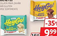 Torras Hey Go Ciocolată Fără Zahăr și Fără Gluten Diverse Sortimente 60g