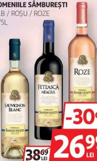 Domeniile Sâmburești Vin Alb / Roșu / Roze 0.75L