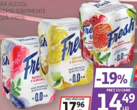Fresh Bere blondă aromatizată fără alcool diverse sortimente 4x0.5l