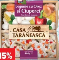Casa Țărănească Amestec de legume cu orez și ciuperci 400 g