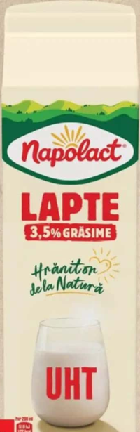 Napolact Lapte UHT 3.5% grăsime, 1 L