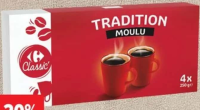 Carrefour Classic Cafea măcinată 4 x 250 g