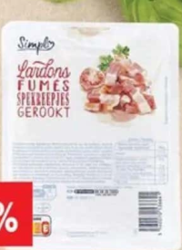 Simpl Bacon bucăți fiert/fiert și afumat 200 g
