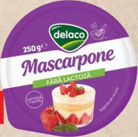 Delaco Mascarpone fără lactoză 250 g