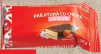 Carrefour Classic Prăjitură cu cremă de căpșune 35 g