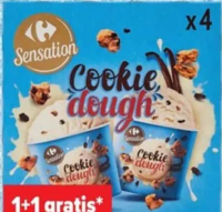 Carrefour Sensation Înghețată Cookie dough 4 x 100 ml