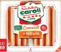 Caroli Crenvurști cu piept de pui 280 g