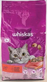 Whiskas Hrană uscată cu vită, pentru pisici adulte 3.8 kg
