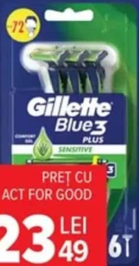 Aparat de ras de unică folosință Gillette Blue3 Dispo Sensitive 6 buc.