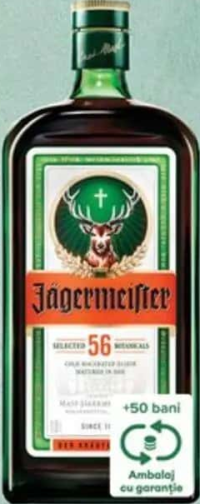 Băutură spirtoasă Jagermeister vol. 35%, 1 L