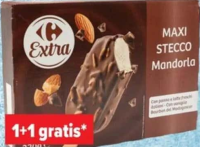 Carrefour Extra Înghețată pe băț cu smântână, vanilie și glazură de ciocolată 4 x 80 g